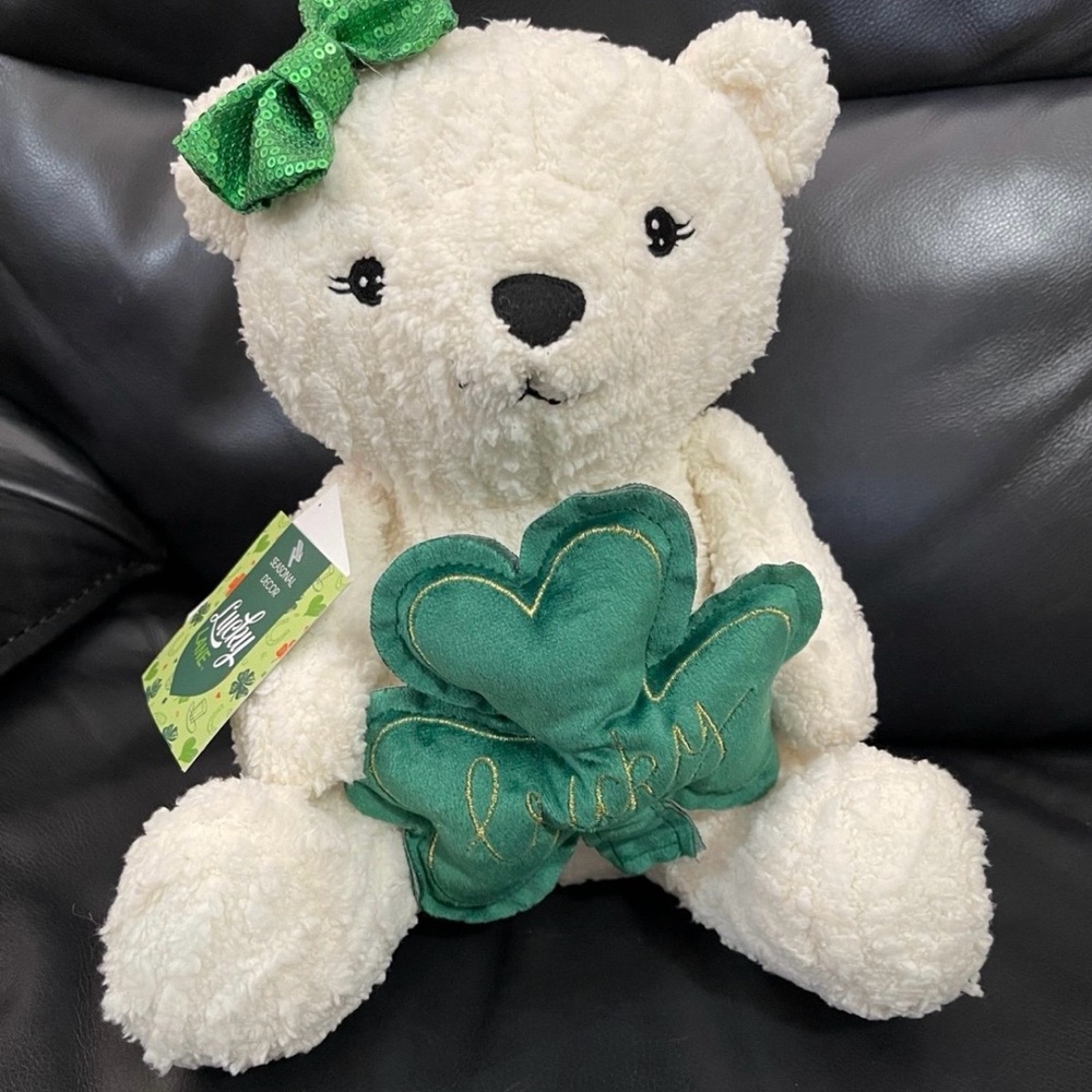 St Patricks Lucky Shamrock Bear - St Patricks Bear Lucky Shamrock
